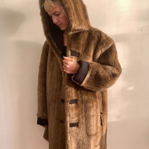 Reversible faux fur jacket